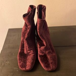 Velvet Booties NINE WEST